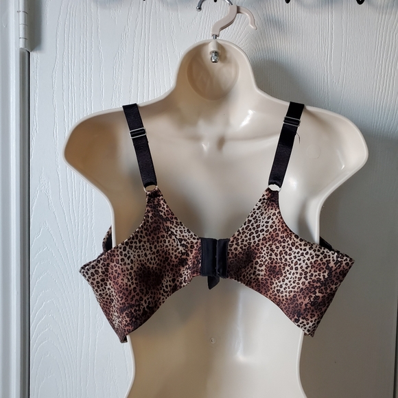 Lilyette Leopard Animal Print Uplifting Bra - Picture 2 of 6